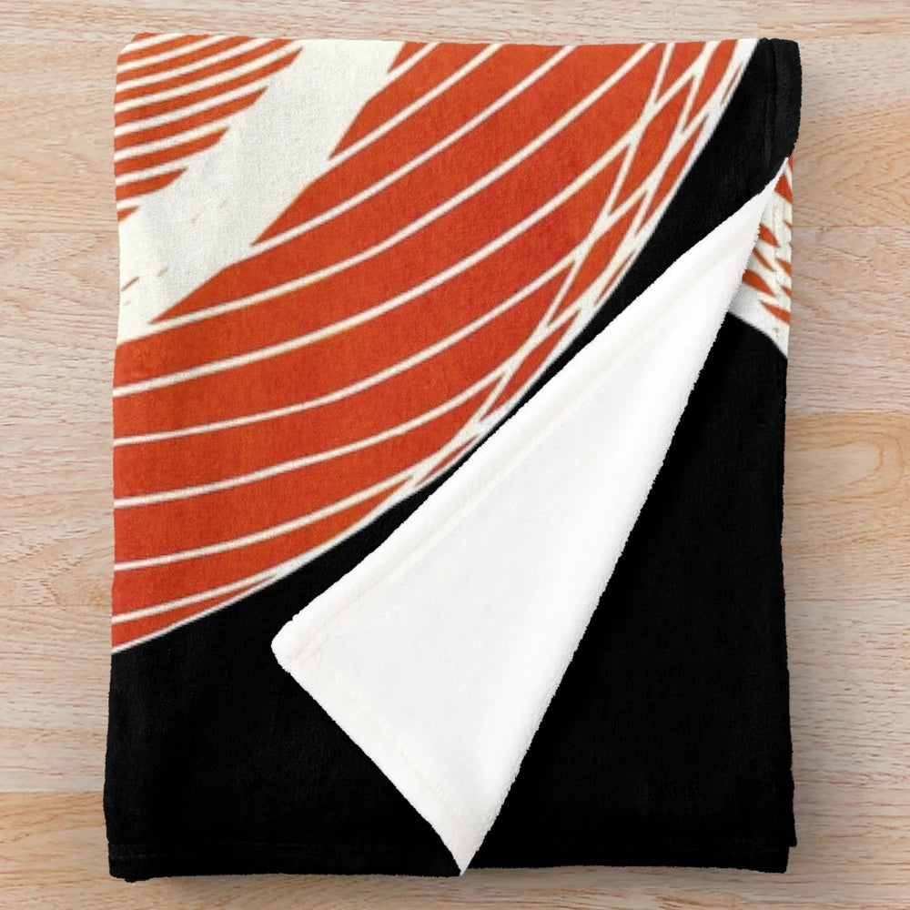 Vertigo plush blanket with Saul Bass-inspired design