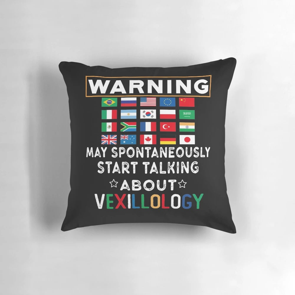 Vexillology flag collector pillow with love flag design