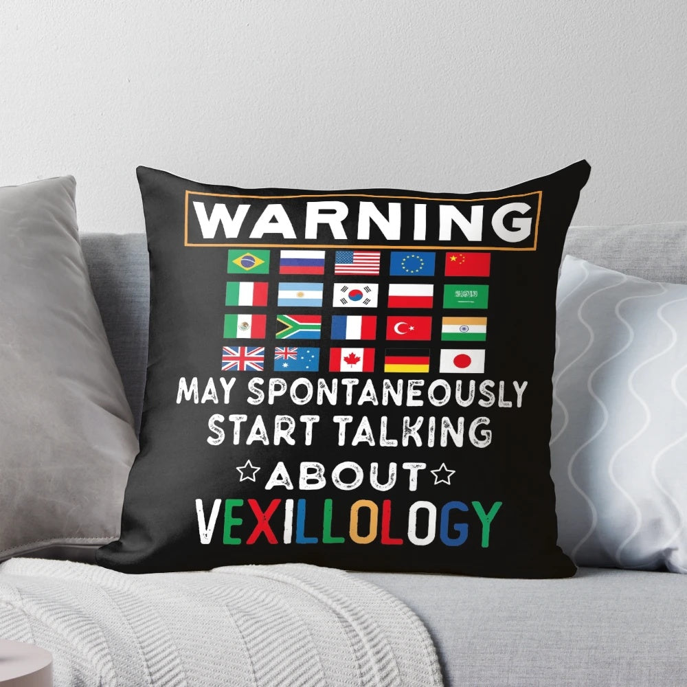 Vexillology flag collector pillow with love flag design