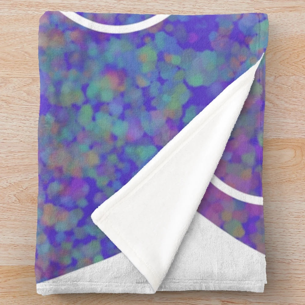 Colorful 2 plush blanket with good things coming design
