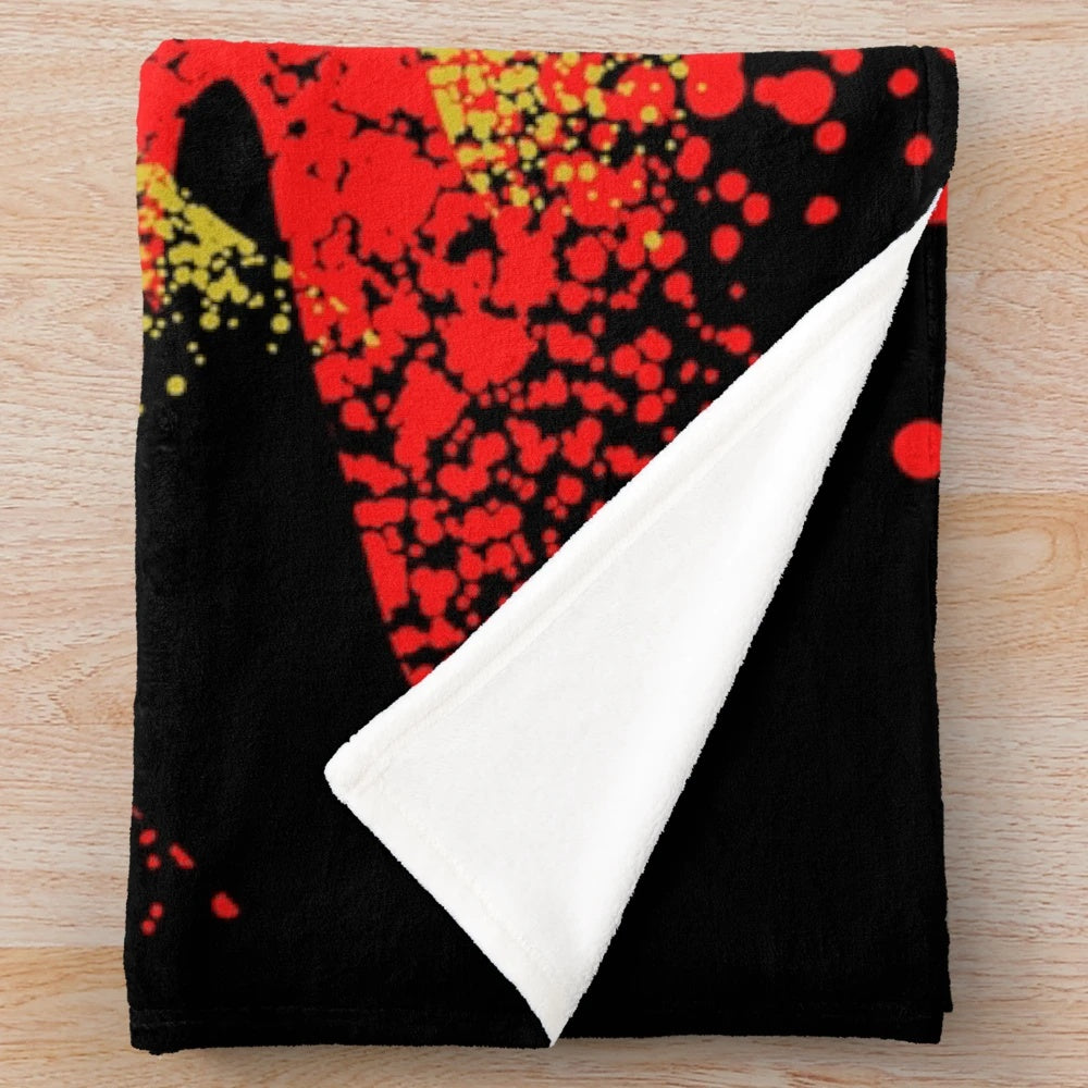 Colorful aboriginal art design plush blanket