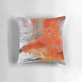 Colorful abstract art printed on a plush throw pillow