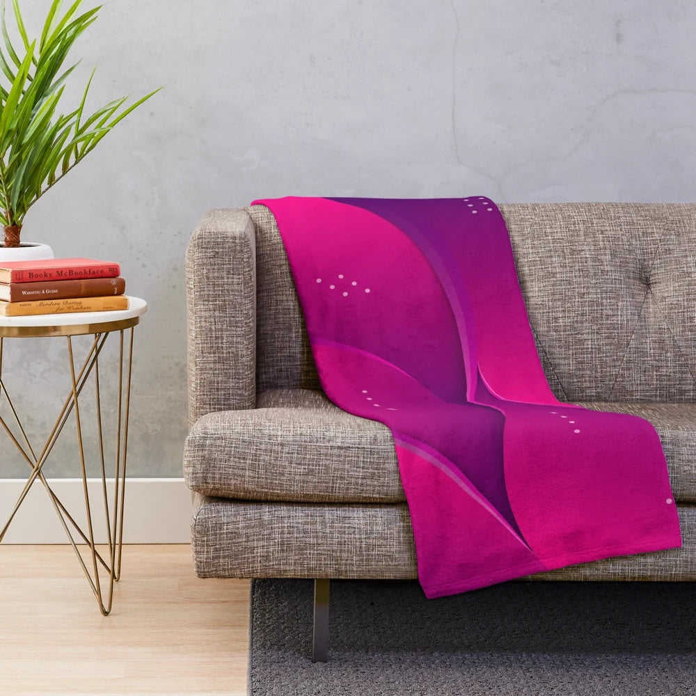 Colorful abstract pattern plush blanket for home decor