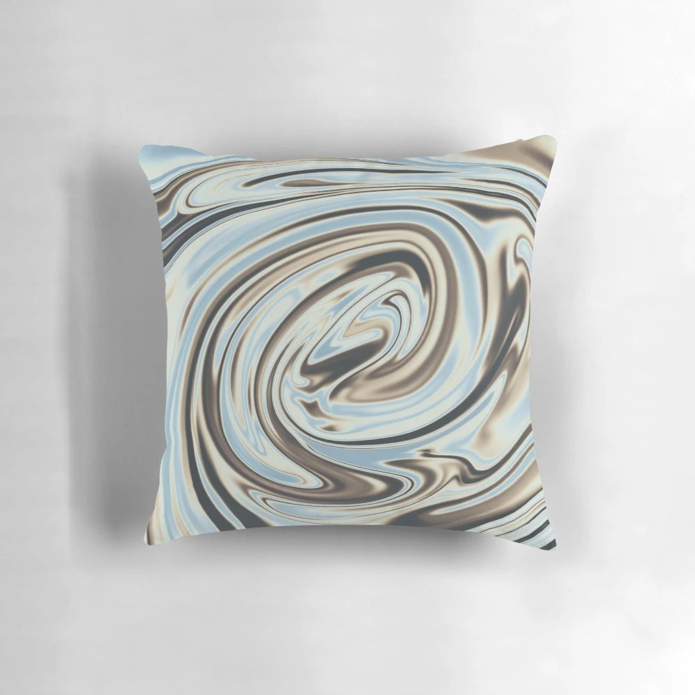 Vibrant abstract gradient pillow with a fluid, dynamic design and vivid hues