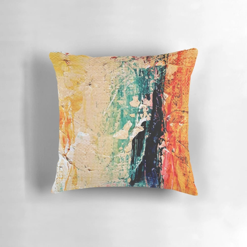 Colorful abstract painting design decorative throw pillow
