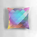Closeup of a vibrant abstract pattern design on a pillow