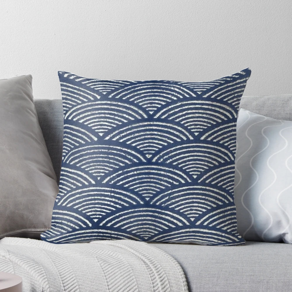Vibrant abstract patterned pillow featuring a colorful graphic design, perfect for summer and nature-inspired home decor.