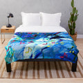 Colorful abstract pattern plush blanket