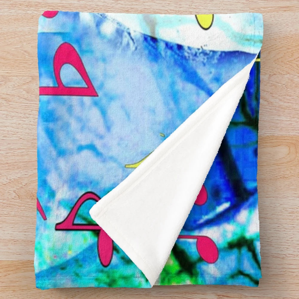 Colorful abstract pattern plush blanket