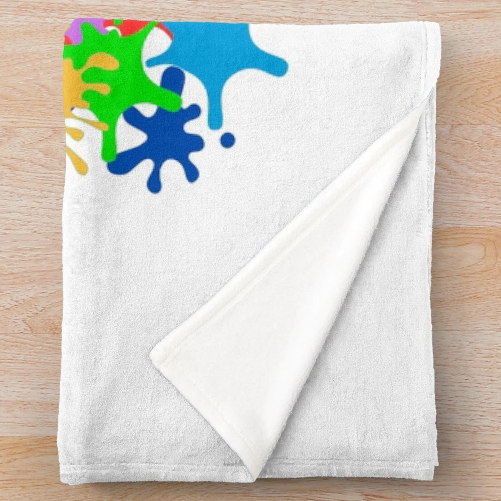 Colorful abstract hands design plush blanket