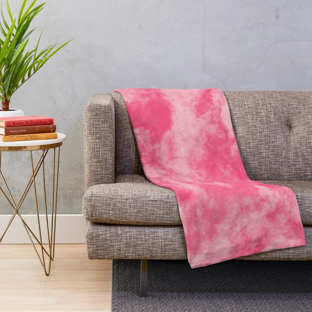 Vibrant abstract patterned plush blanket