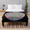 Colorful abstract pattern plush blanket