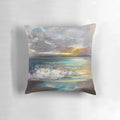 Colorful abstract Scottish highlands-inspired throw pillow
