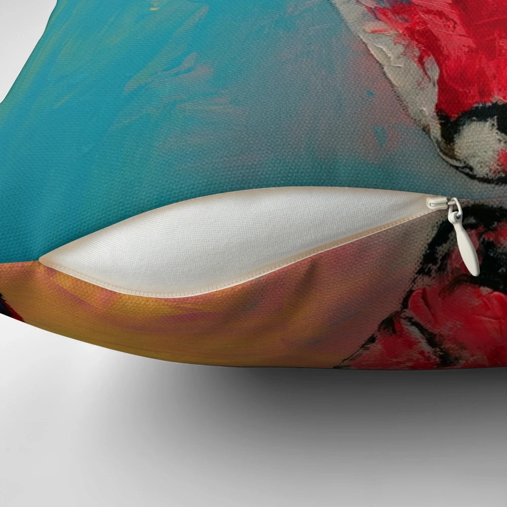 Colorful abstract painting of a majestic stallion horse