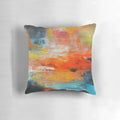 Vibrant abstract sunset landscape painting wall art