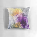 Vibrant purple and yellow patterned accent pillow