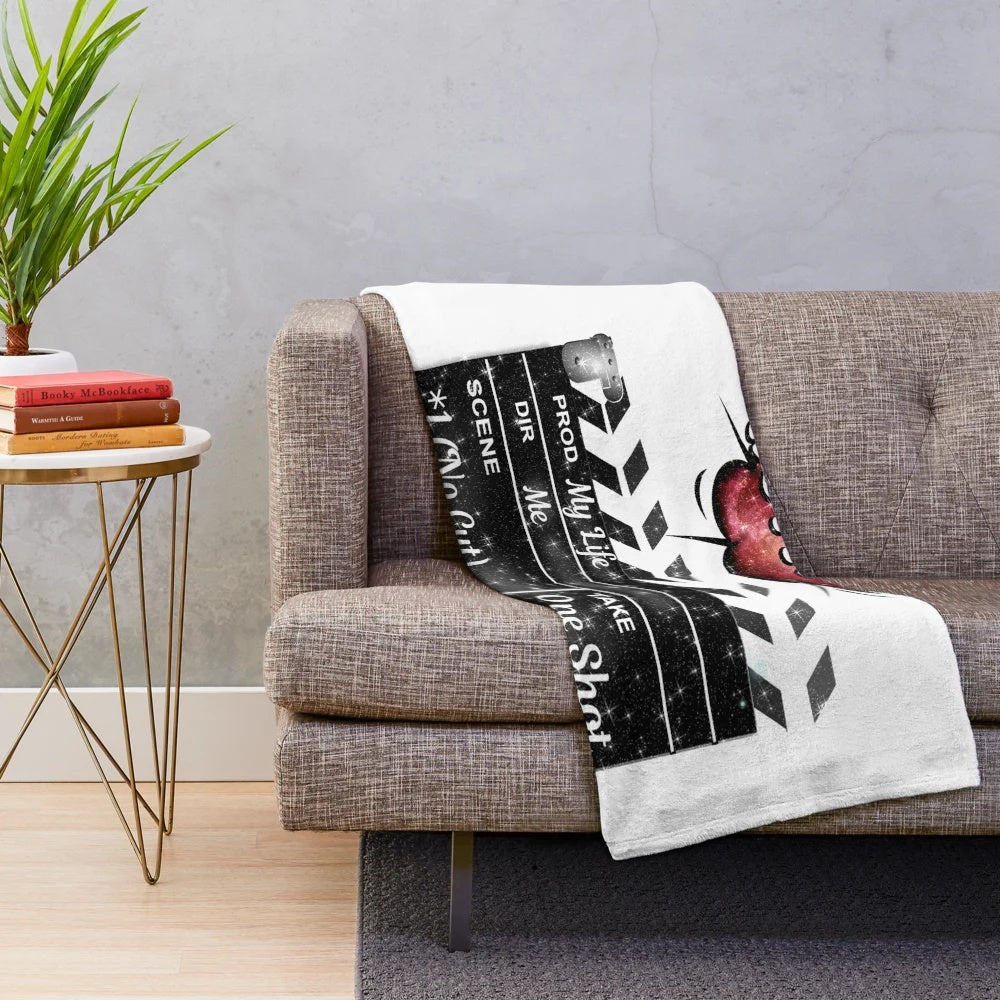 Vibrant action-packed cinema movie comic-inspired plush blanket