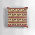 Colorful African-inspired throw pillow with abstract elephant design