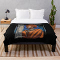 Vibrant African-inspired plush blanket with tribal patterns