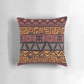 Colorful African-inspired geometric patterned decorative pillow