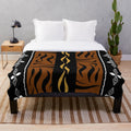 Colorful african tribal pattern plush blanket