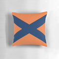 Plush Alabama Crimson Tide flag-themed throw pillow with orange and blue colors