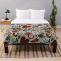 American traditional tattoo inspired plush blanket with repeating pattern