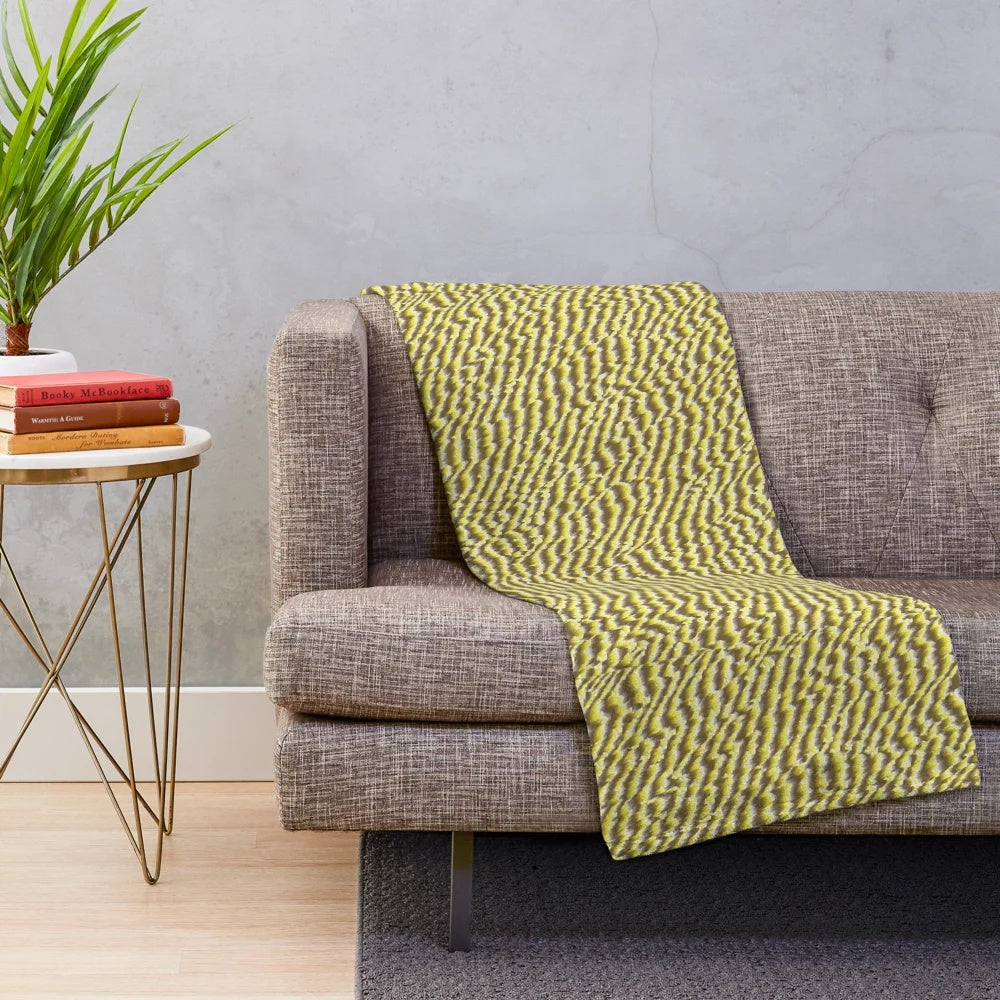 Vibrant and stylish designer plush blanket with a symmetrical pattern