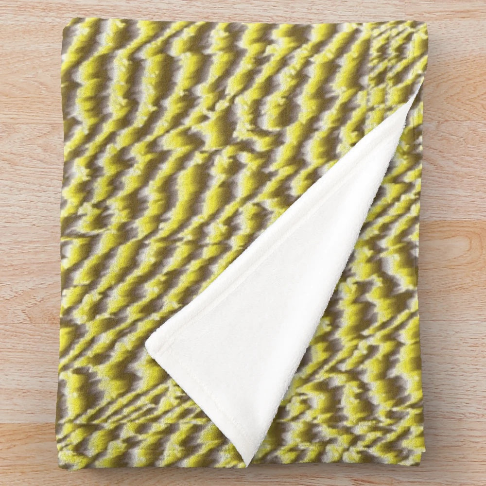 Vibrant and stylish designer plush blanket with a symmetrical pattern