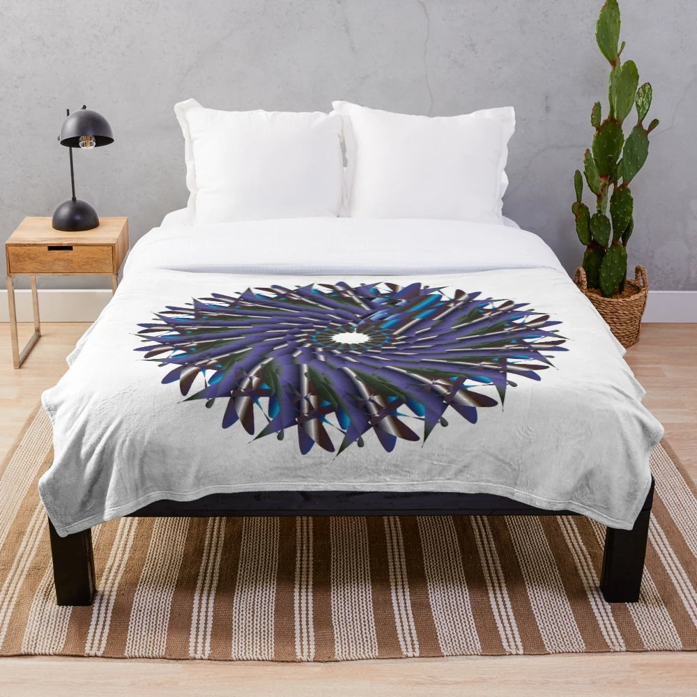 Vibrant and stylish designer's plush blanket