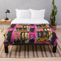 Andy Warhol inspired Velvet Underground plush blanket with iconic banana artwork