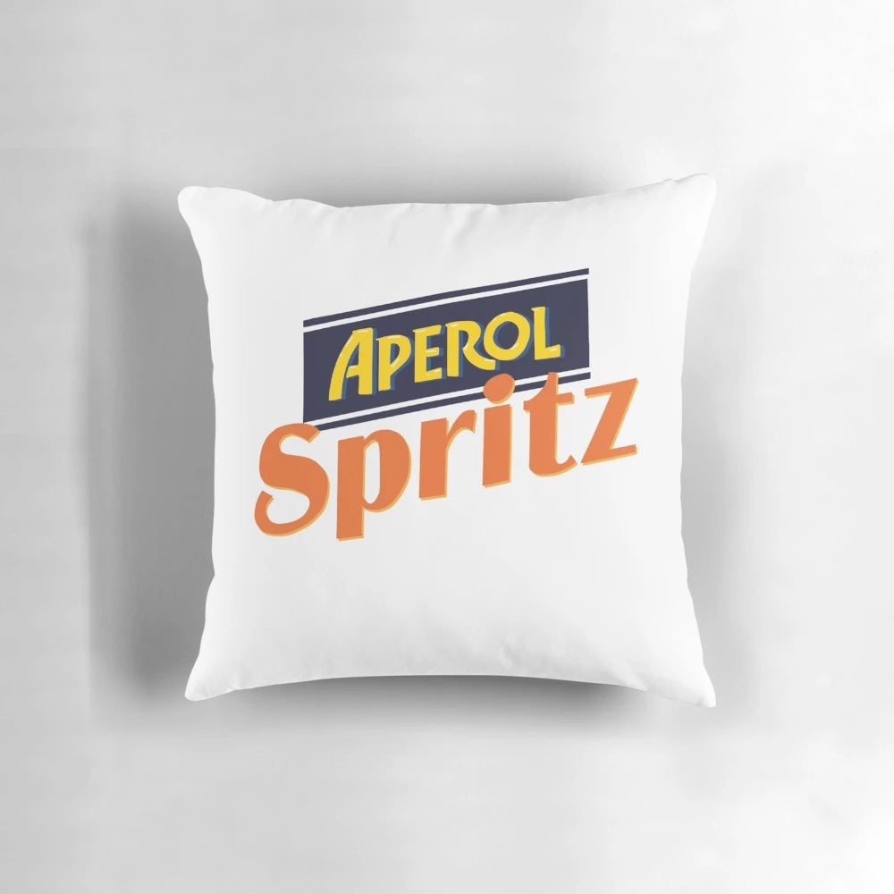 Aperol Spritz Themed Pillow with Vintage Design