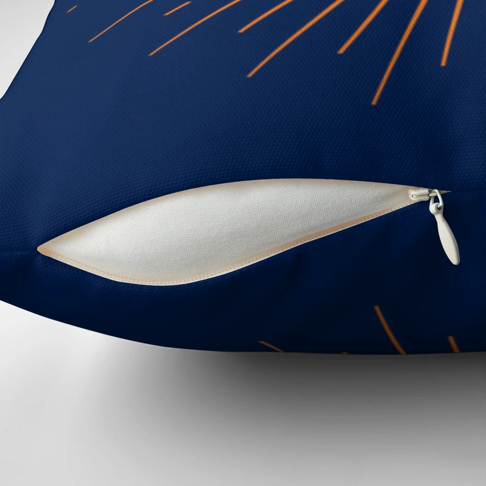 Decorative pillow inspired by the classic Italian Aperol Spritz cocktail