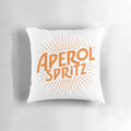 Decorative pillow featuring the classic Aperol spritz cocktail design