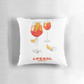 Vibrant watercolor painting of an Aperol spritz cocktail