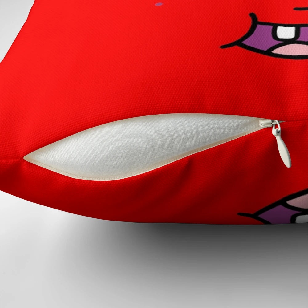 Colorful throw pillow featuring the characters Apple and Onion from the Cartoon Network series