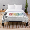 Audio frequency spectrum chart plush blanket