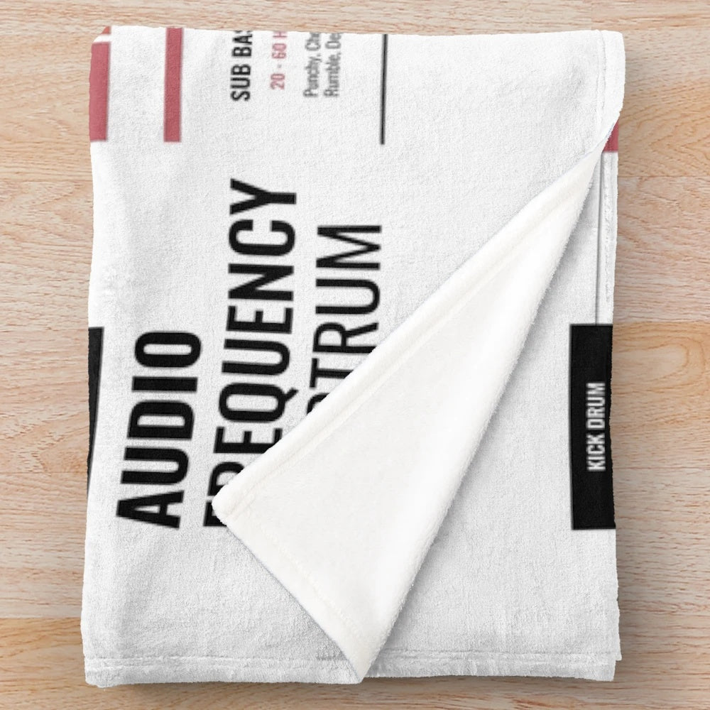 Audio frequency spectrum chart plush blanket