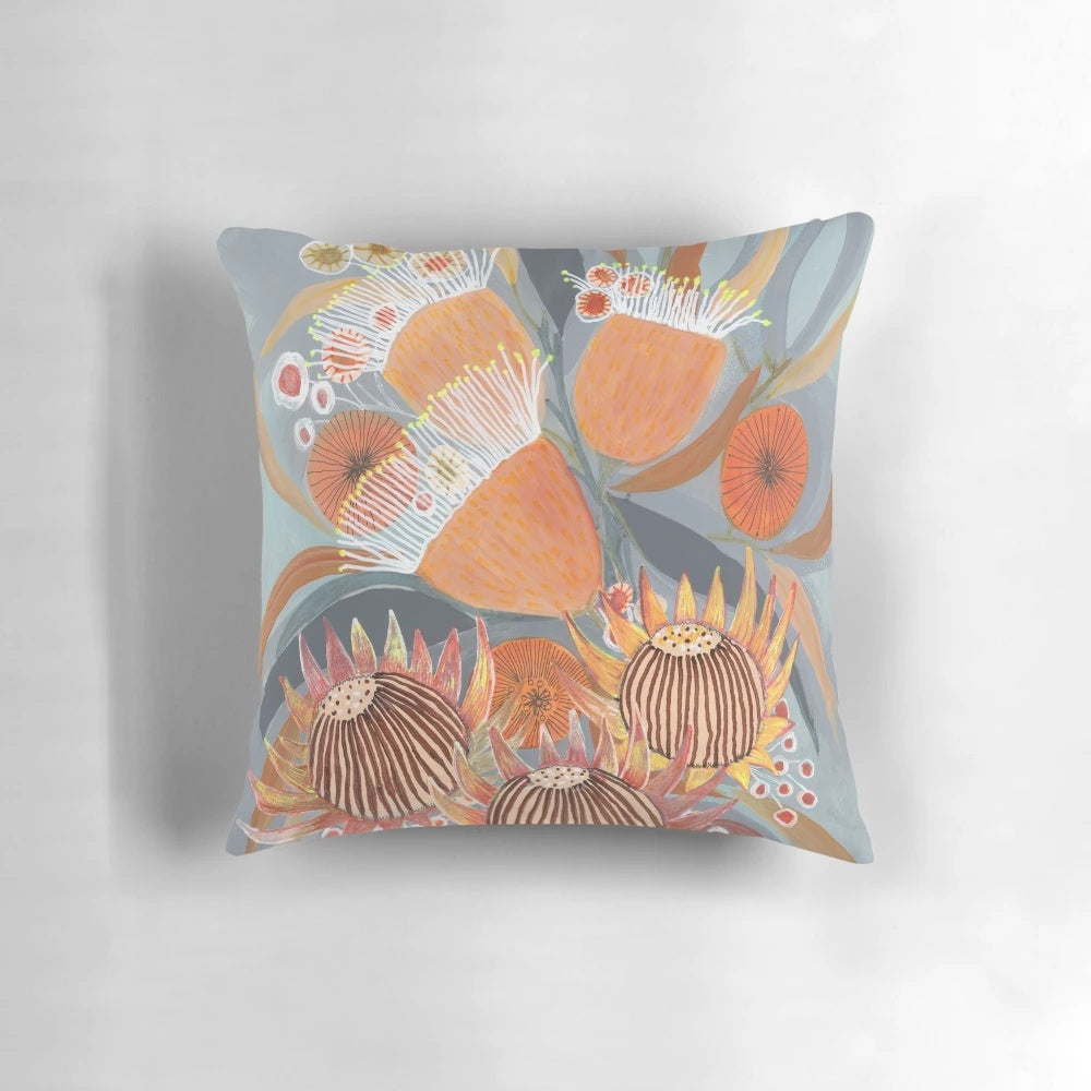 Colorful Australian Wildflowers Decorative Pillow