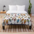 Colorful leaves plush blanket
