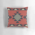 Colorful Aztec-inspired geometric pattern throw pillow for modern, bohemian home decor
