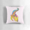 Vibrant Bananacle Psychedelic Pillow with Trippy Banana Tentacle Design