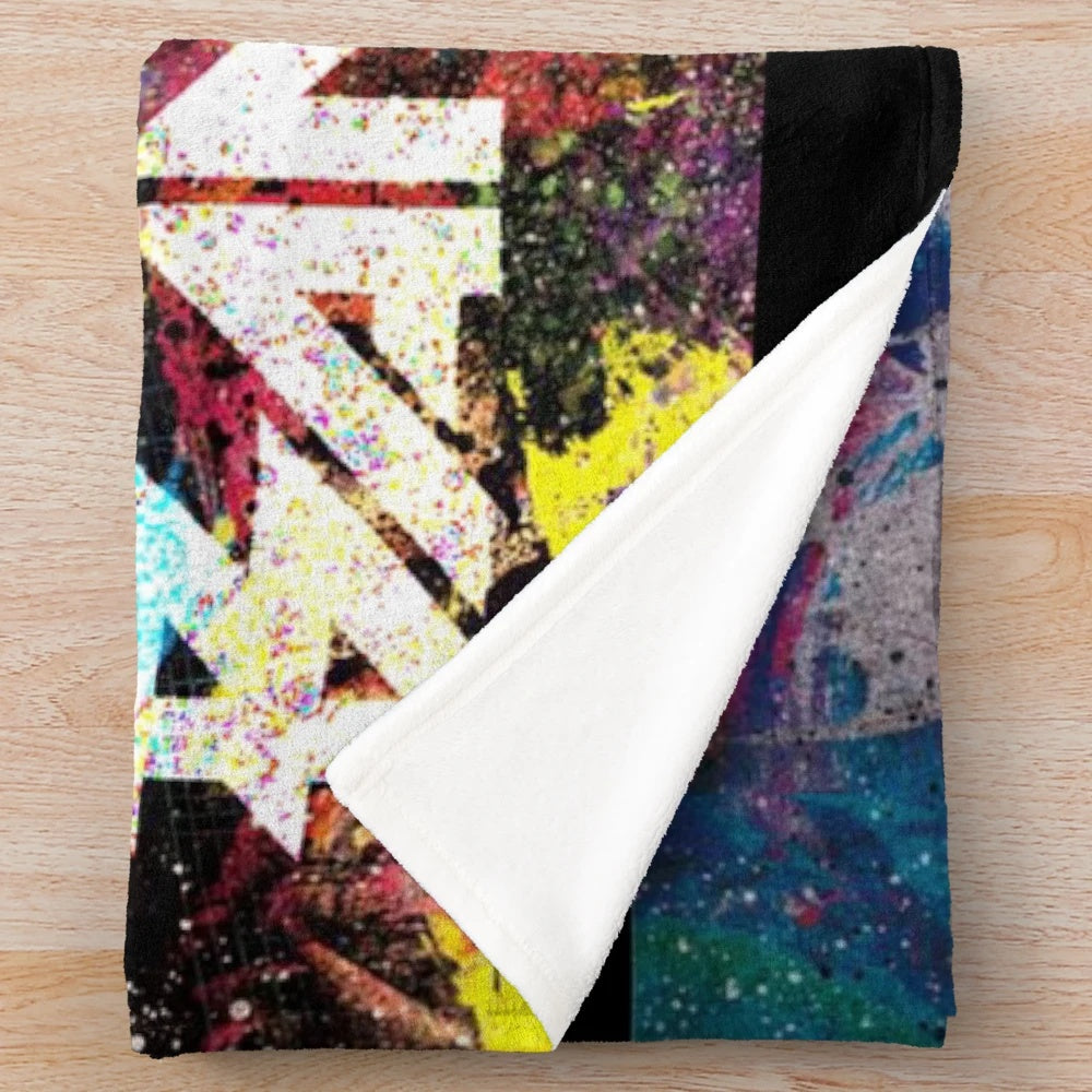 Band Maid Inspired Plush Blanket with Watercolor Art