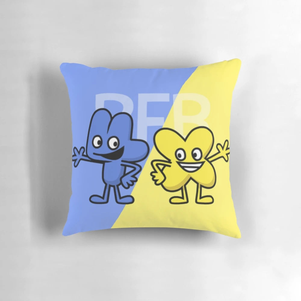 Colorful BFB 4 and BFDI inspired pillow design