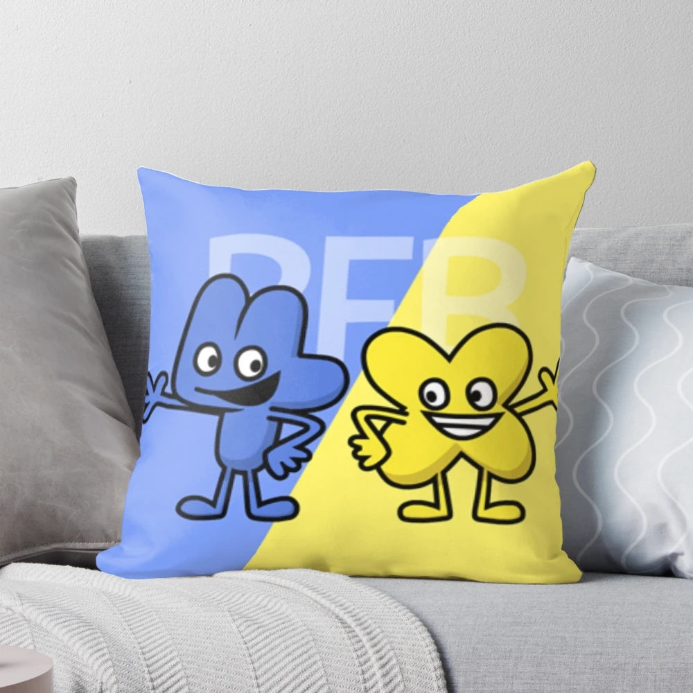 Colorful BFB 4 and BFDI inspired pillow design
