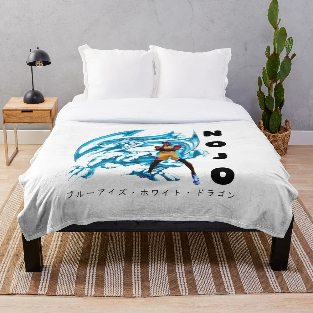 Noah Lyles inspired blue eyes plush blanket