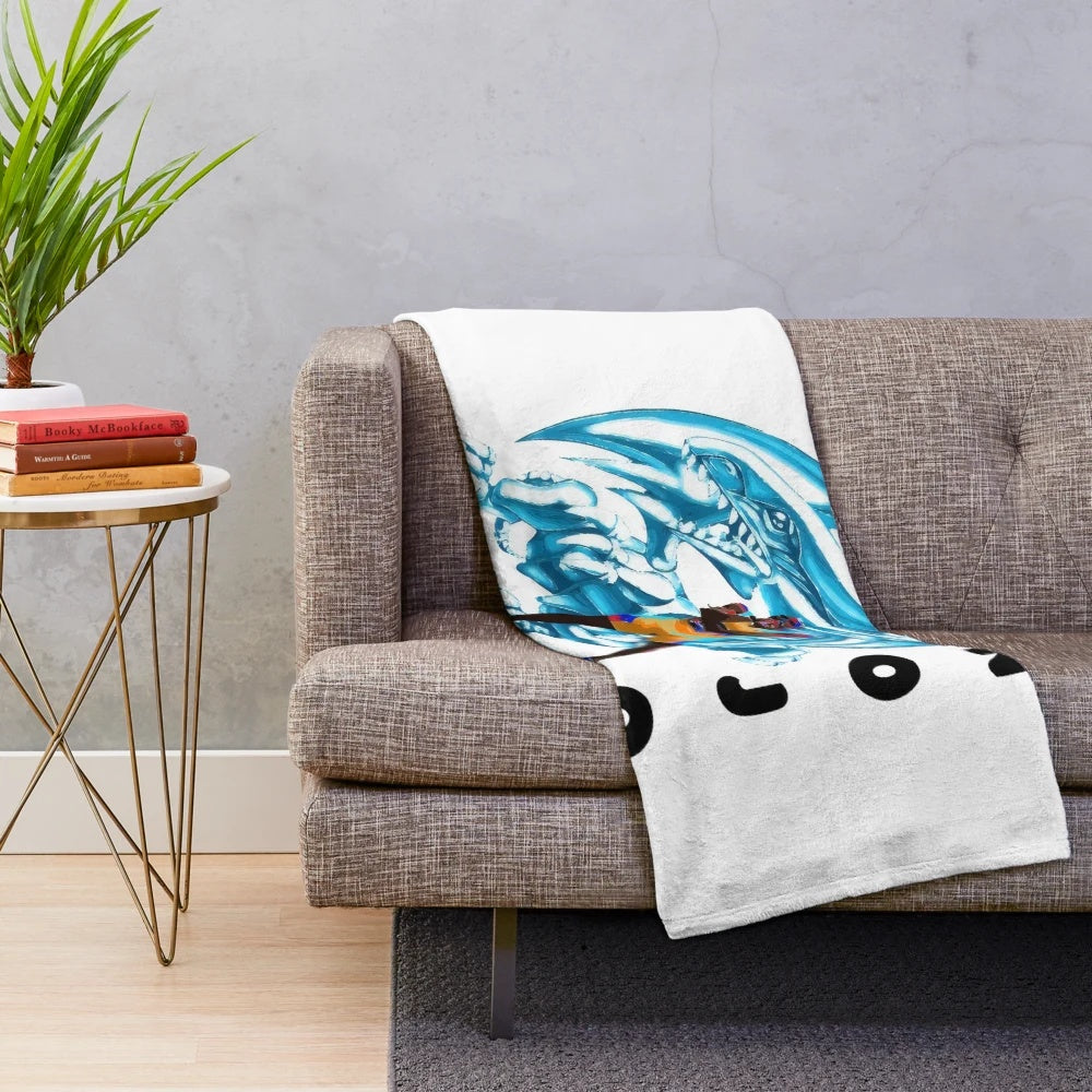 Noah Lyles inspired blue eyes plush blanket