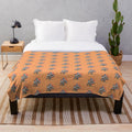 Colorful abstract plush blanket with summer and desert design