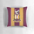 Bradford City AFC inspired throw pillow featuring the club's iconic orange and red colors