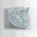 Brighton Resort ski trail map printed on a cozy throw pillow